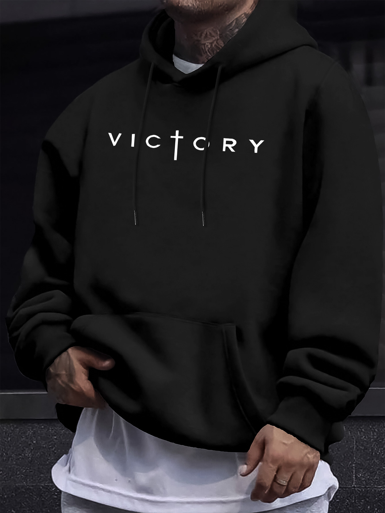 Crossfit Victory - Sweat-shirt à capuche pour homme, motif